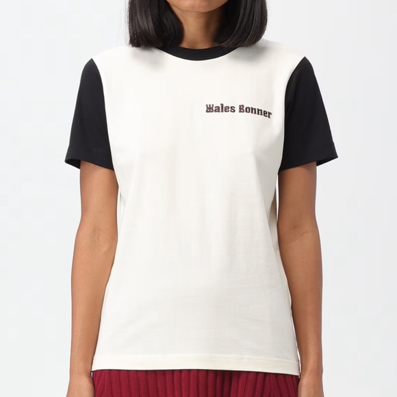 Wales Bonner ‘Morning’ Embroidered Logo Ringer Tee, NWT - Picture 1 of 8